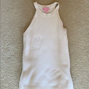 Lilly Pulitzer white sleeveless sweater